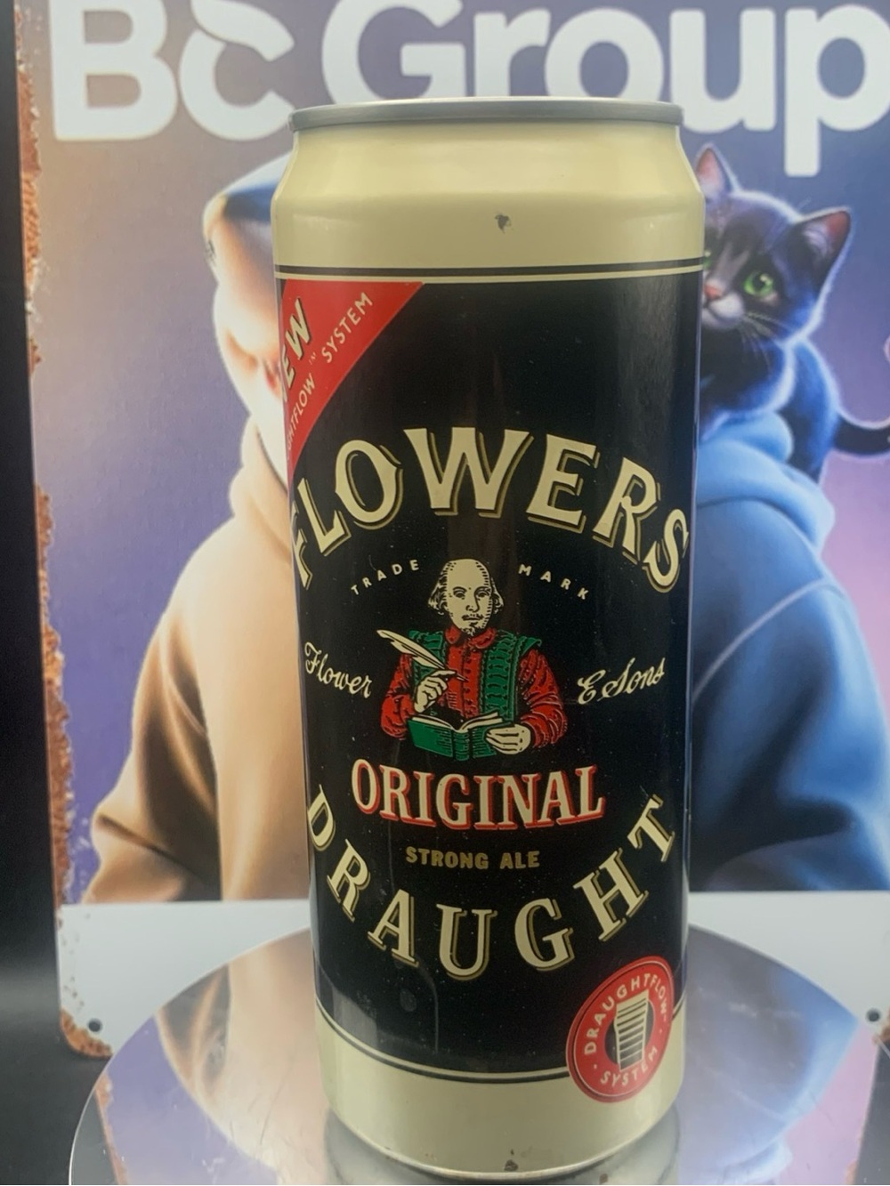 Vintage Beer Can Flowers Original Draught Strong Ale Tab Pint Empty Aluminum Can